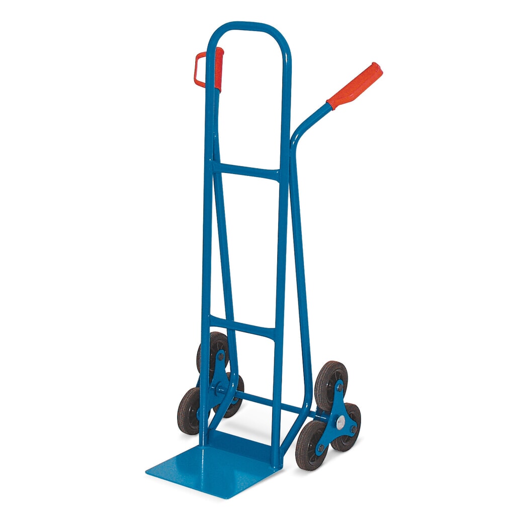 Trappensteekwagen HEMMDAL, met 3-armige wielster, cap. 175 kg, schep bxd 280 x 230 mm, staal Product afbeelding: Trappensteekwagen HEMMDAL, met 3-armige wielster, cap. 175 kg, schep bxd 280 x 230 mm, staal