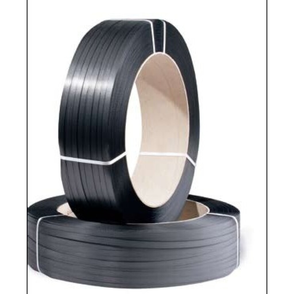 Product afbeelding: Umreifungsband aus PP, 12 mm x 3.000 lfm., Kern-Ø 200 mm, Stärke 0,55 mm, schwarz