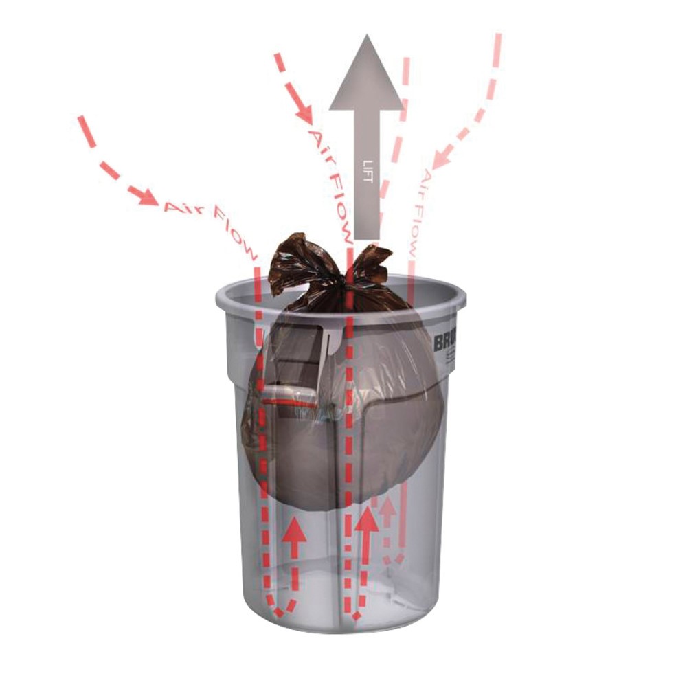 Productafbeelding nr. 2: Universele container Rubbermaid®, kunststof, rond, 76 liter, grijs
