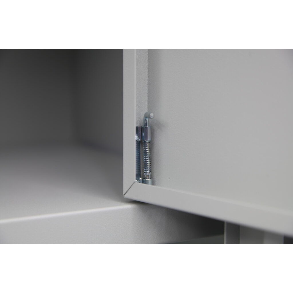 Universele kast HEMMDAL HUS-1, cilinderslot voor draaivergrendeling, 4,5 OH, hxbxd 1800 x 800 x 380 mm, verzinkte legborden, lichtgrijs Productafbeelding nr. 3: Universele kast HEMMDAL HUS-1, cilinderslot voor draaivergrendeling, 4,5 OH, hxbxd 1800 x 800 x 380 mm, verzinkte legborden, lichtgrijs