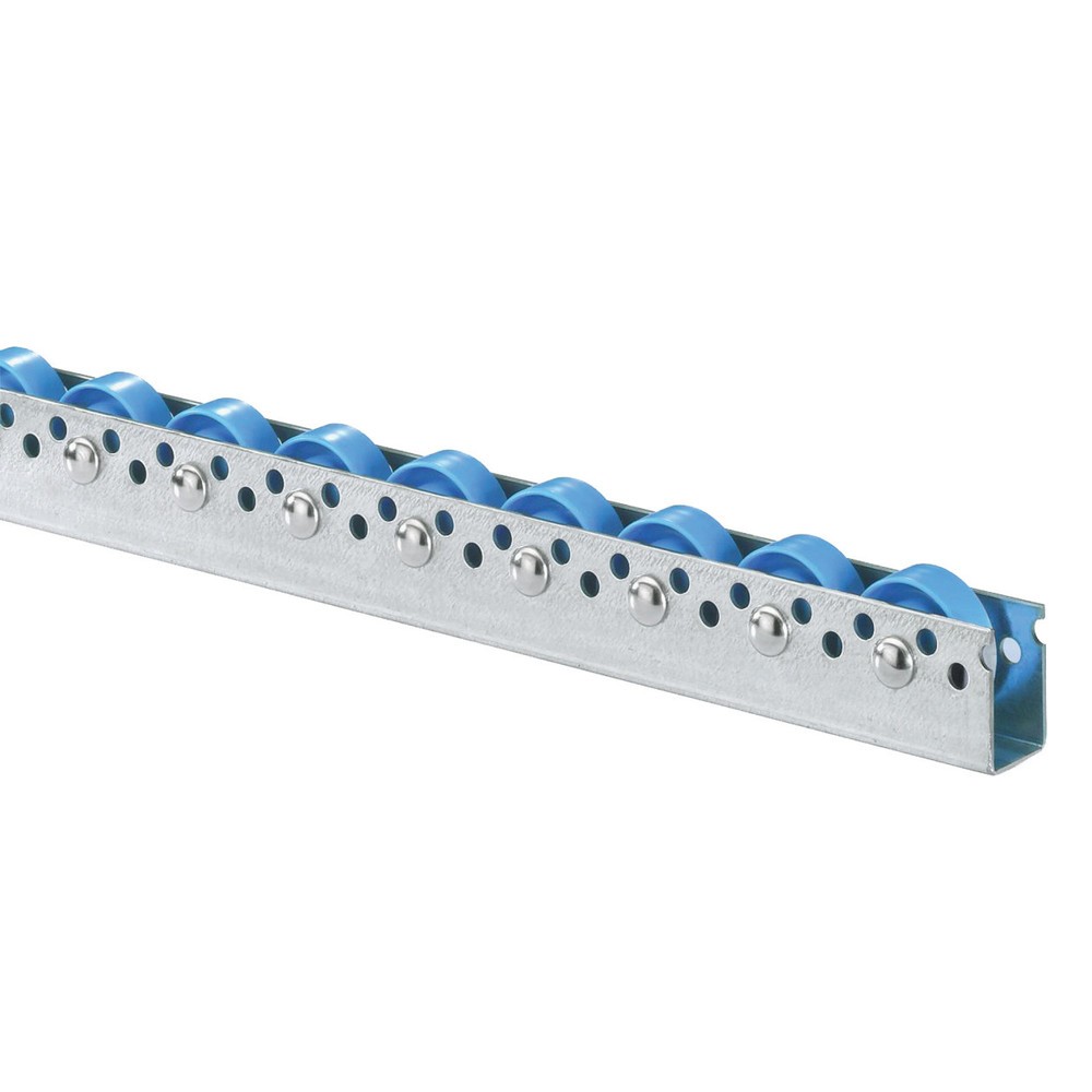 Product afbeelding: Universele rollenrail, kunststof rollen, verdeling 100 mm, cap. per rol 10 kg