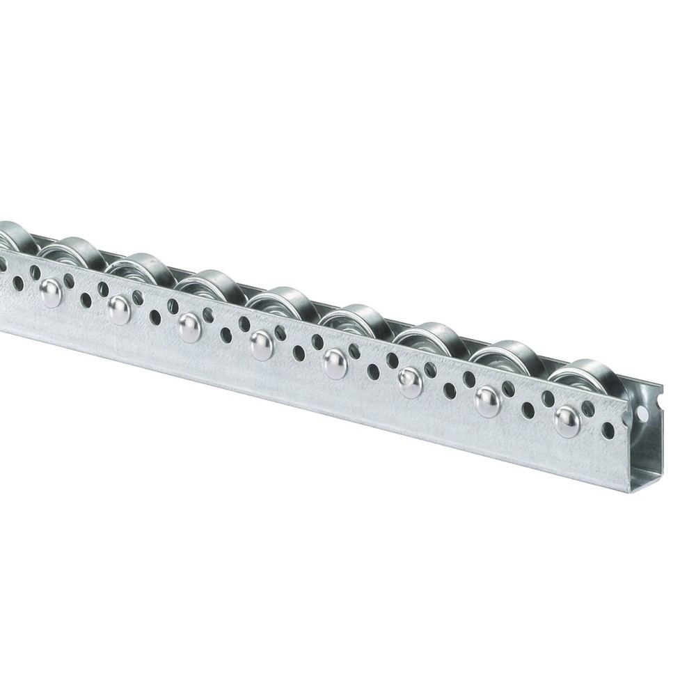 Productafbeelding nr. 1: Universele rollenrail, stalen rollen, verdeling 100 mm, cap. per rol 20 kg