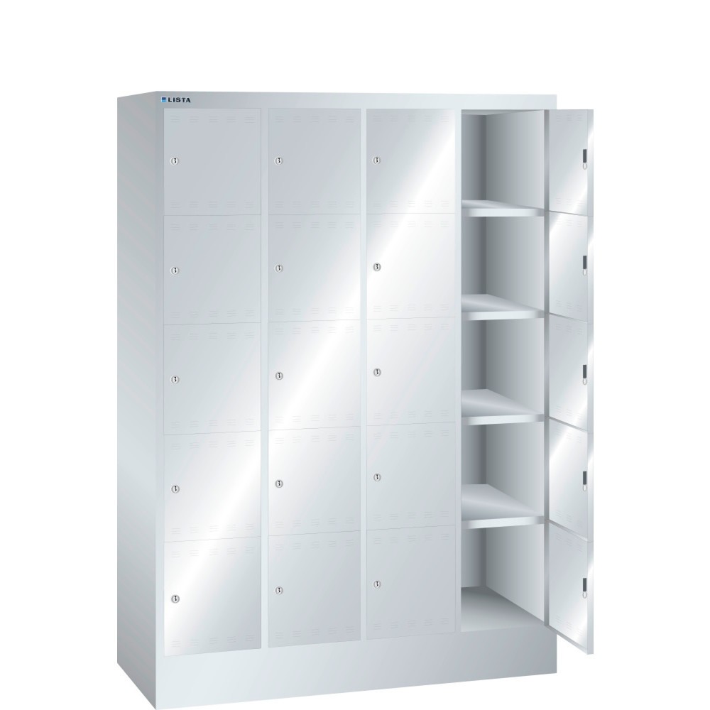 Product afbeelding: Vakkenkast LISTA, (bxdxh) 1200x500x1695 mm, 4x5 vakken, cilinderslot