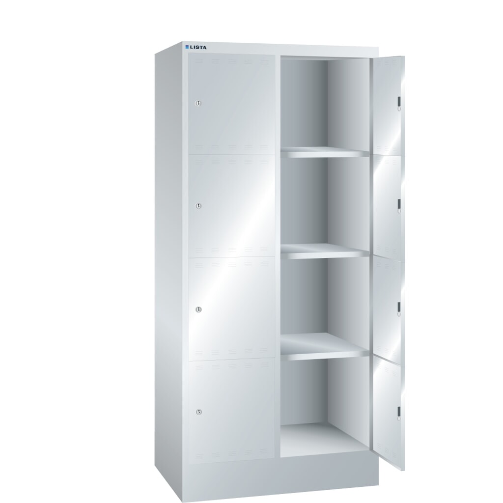 Vakkenkast LISTA, (bxdxh) 810x500x1795 mm, 2x4 vakken, slot Product afbeelding: Vakkenkast LISTA, (bxdxh) 810x500x1795 mm, 2x4 vakken, slot