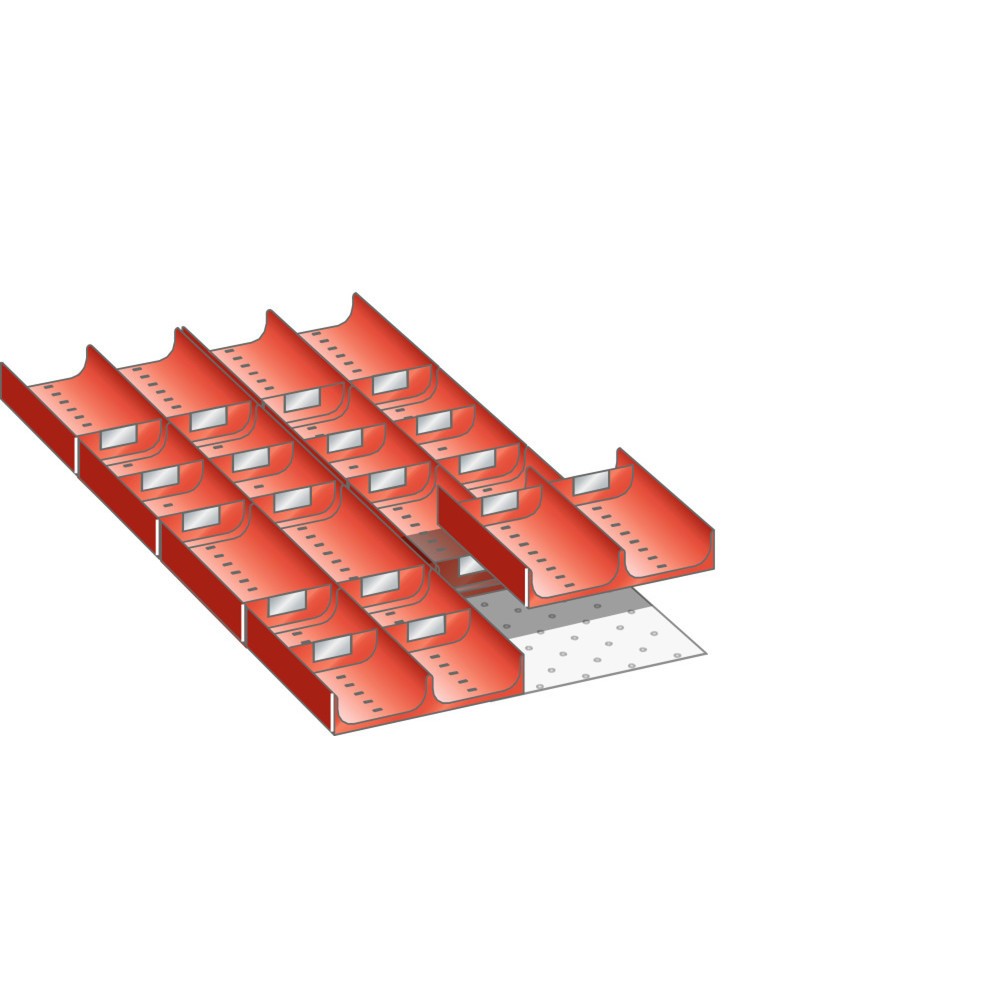 Product afbeelding: Vakkenset LISTA 18x36E, (bxdxfh) 306x612x50 mm, 28-delig
