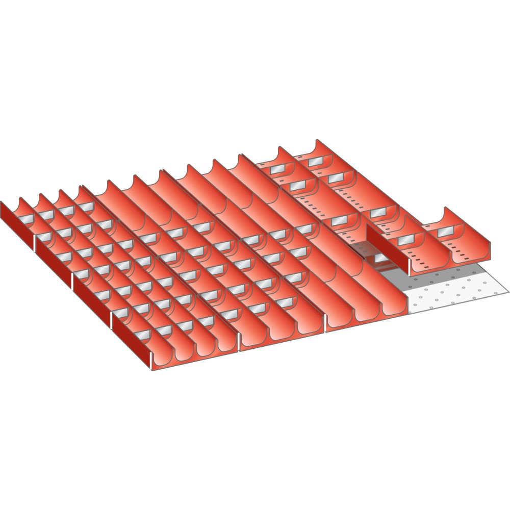 Product afbeelding: Vakkenset LISTA 36x36E, (bxdxfh) 612x612x50 mm, 76-delig