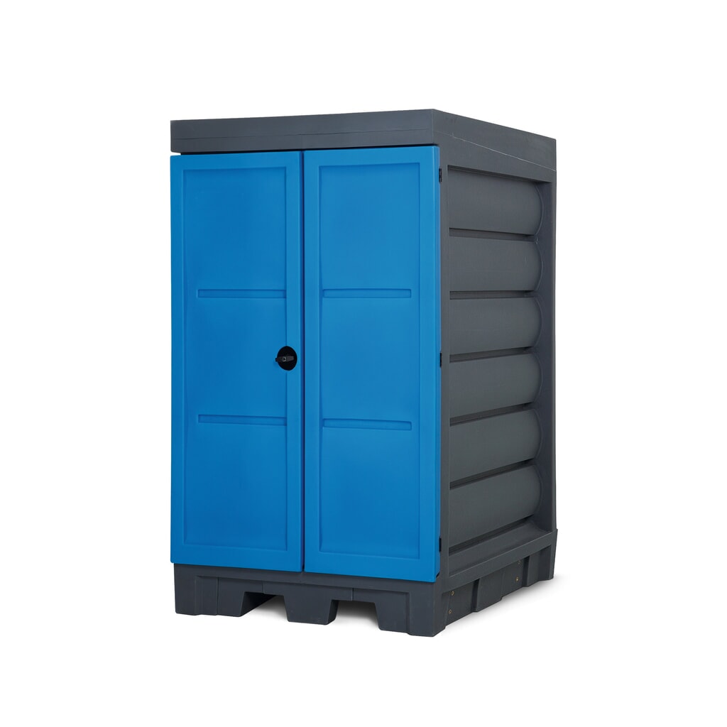 Vatendepot van PE, hxbxd 1.980 x 1.140 x 1.480 mm, 2x 200 l Productafbeelding nr. 3: Vatendepot van PE, hxbxd 1.980 x 1.140 x 1.480 mm, 2x 200 l