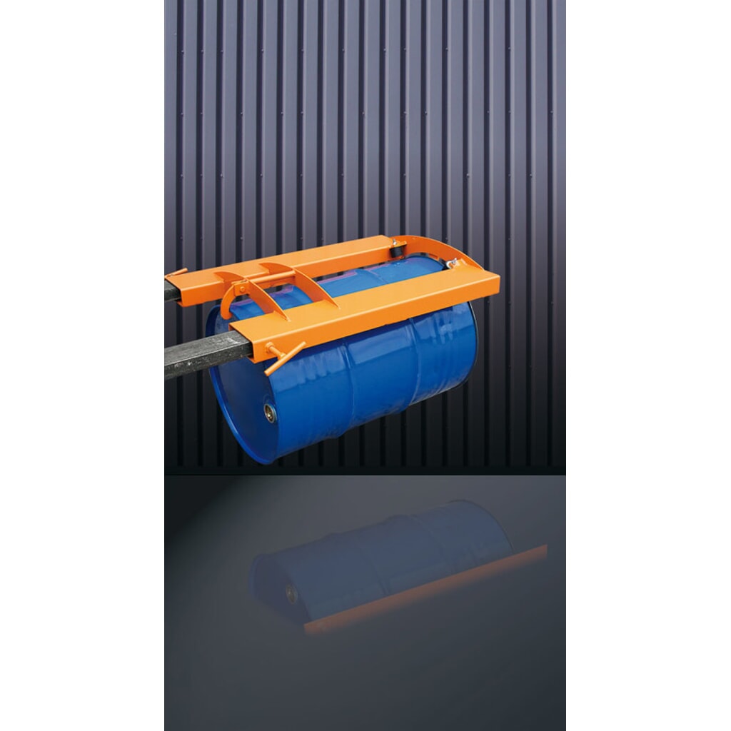 Product afbeelding: Vatengrijper Eichinger® voor liggende geribde vaten, 1 x vat, zuiver oranje