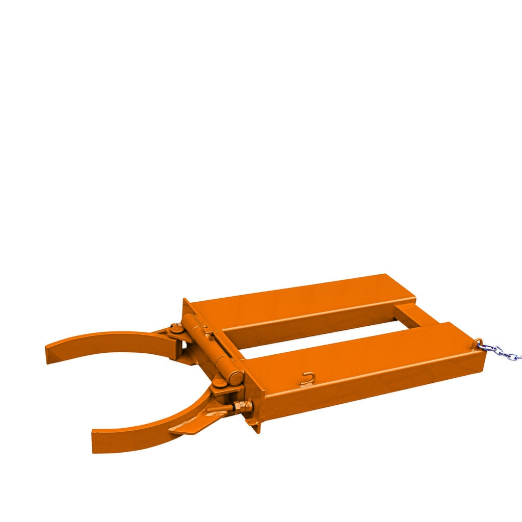 Product afbeelding: Vatengrijper Eichinger® voor vaten van 200 liter met automatische vergrendeling, 1 x vat, zuiver oranje