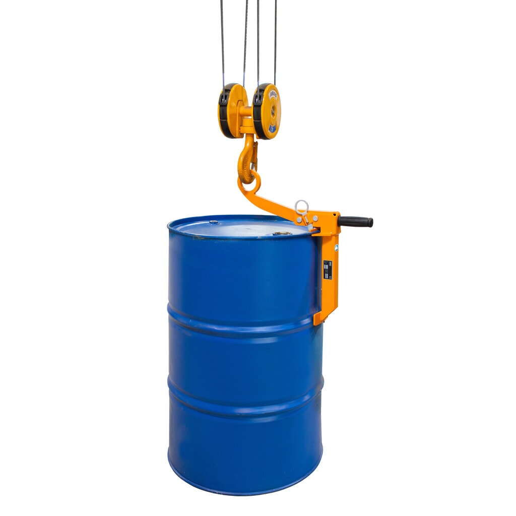 Bauer® vatgrijper FKL voor stalen sponvaten, klemfunctie, gelakt, geeloranje Product afbeelding: Bauer® vatgrijper FKL voor stalen sponvaten, klemfunctie, gelakt, geeloranje