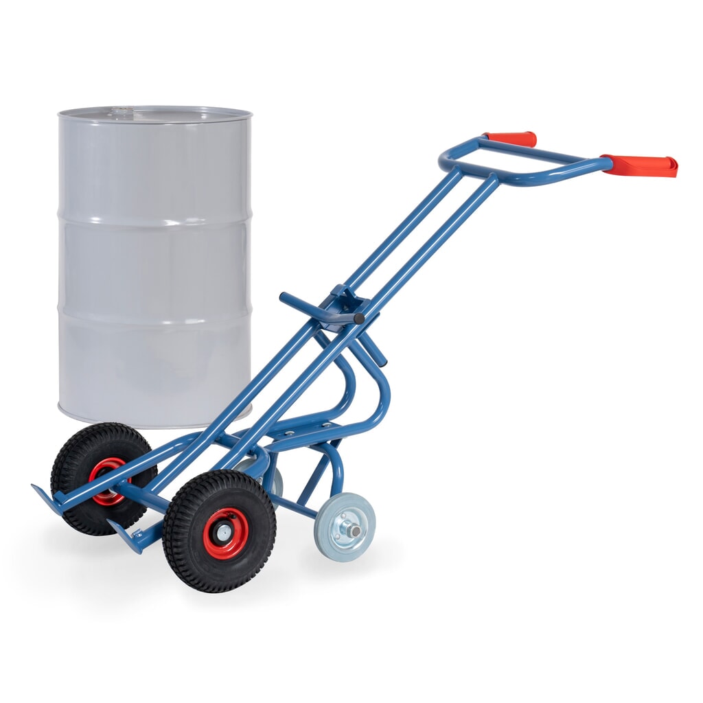 Vatensteekwagen fetra®, draagvermogen 300 kg, met 2 steunwielen, luchtbanden Productafbeelding nr. 3: Vatensteekwagen fetra®, draagvermogen 300 kg, met 2 steunwielen, luchtbanden