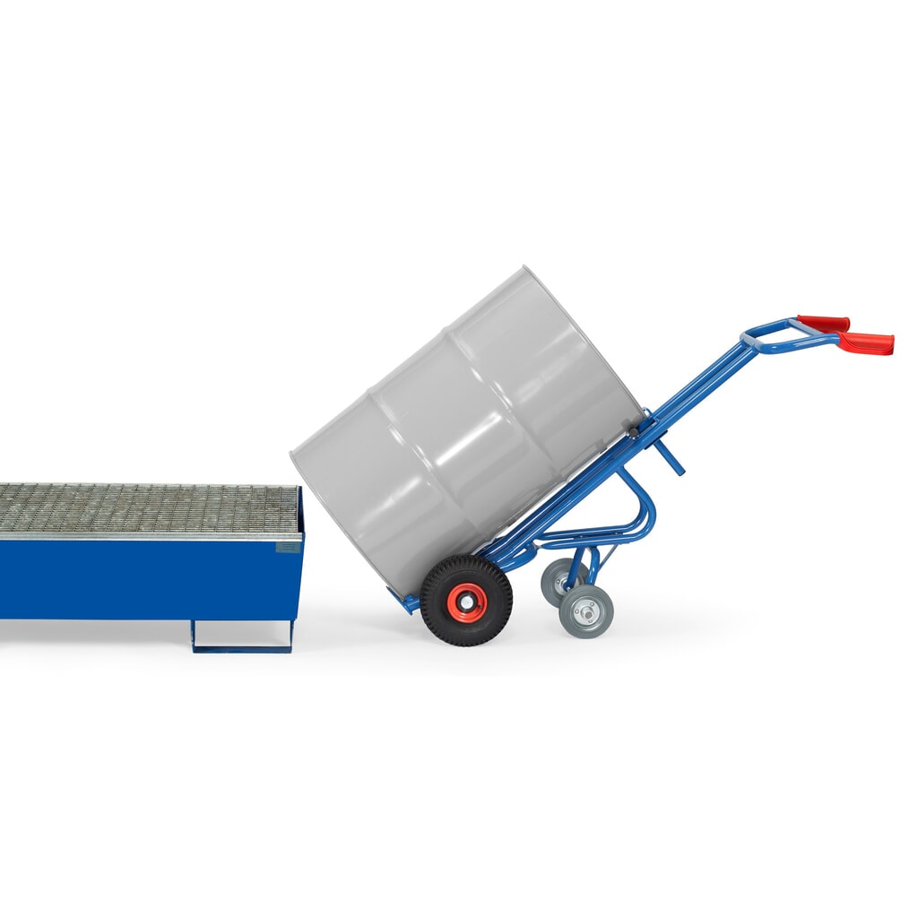 Vatensteekwagen fetra®, draagvermogen 300 kg, met 2 steunwielen, luchtbanden Product afbeelding: Vatensteekwagen fetra®, draagvermogen 300 kg, met 2 steunwielen, luchtbanden