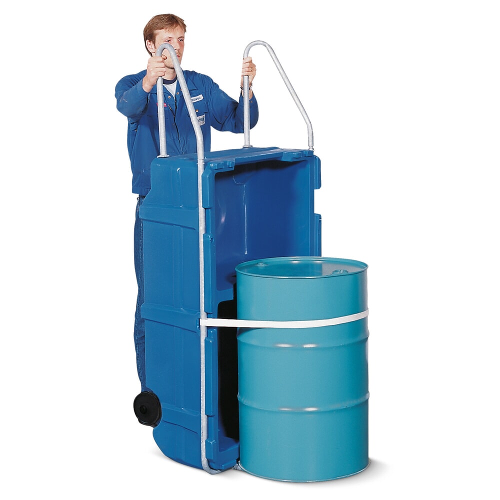 Product afbeelding: Denios vatensteekwagen met geïntegreerde lekbak van PE, voor 1x 200 liter