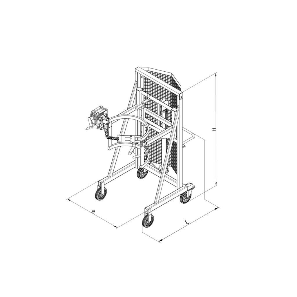 Productafbeelding nr. 2: Vatenwagen Eichinger®, mechanisch, zwengel, zuiver oranje