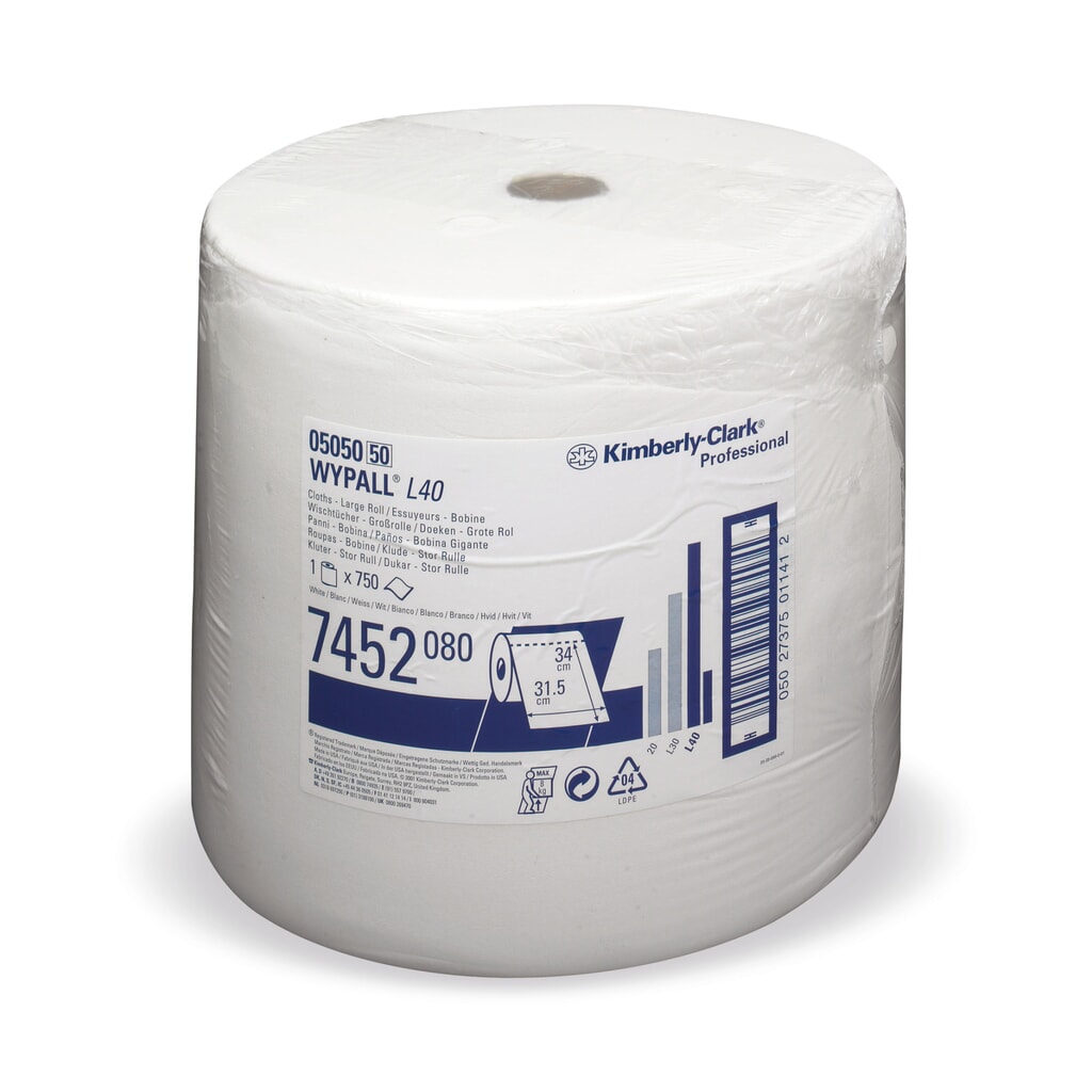Product afbeelding: Poetsdoekjes WYPALL L30 Ultra+, hxb 380 x 235 mm, 750 doekjes