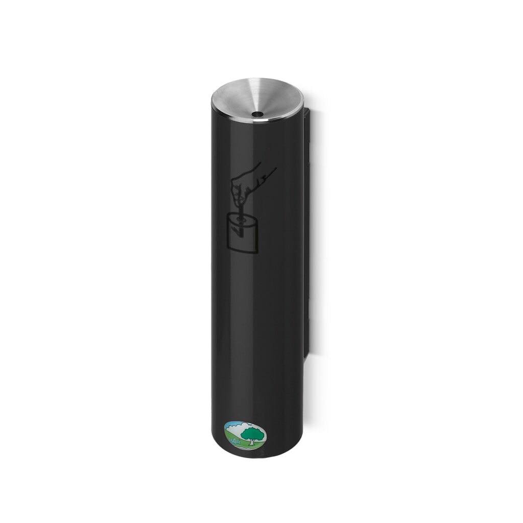 Product afbeelding: Veiligheidsasbak VAR®, zelfdovend, wand- of buisbevestiging, zwartgrijs
