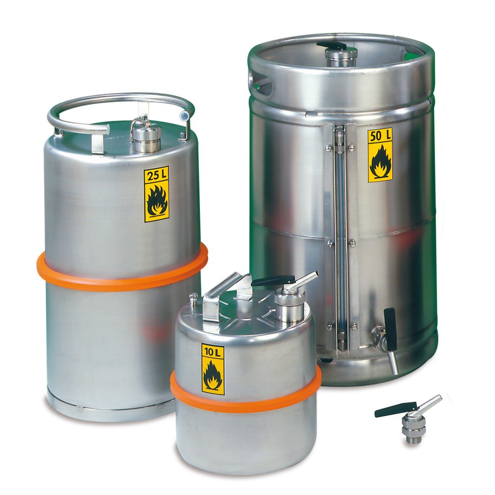 Product afbeelding: Veiligheidscontainer van roestvrij staal, met schroefdop, 10 liter