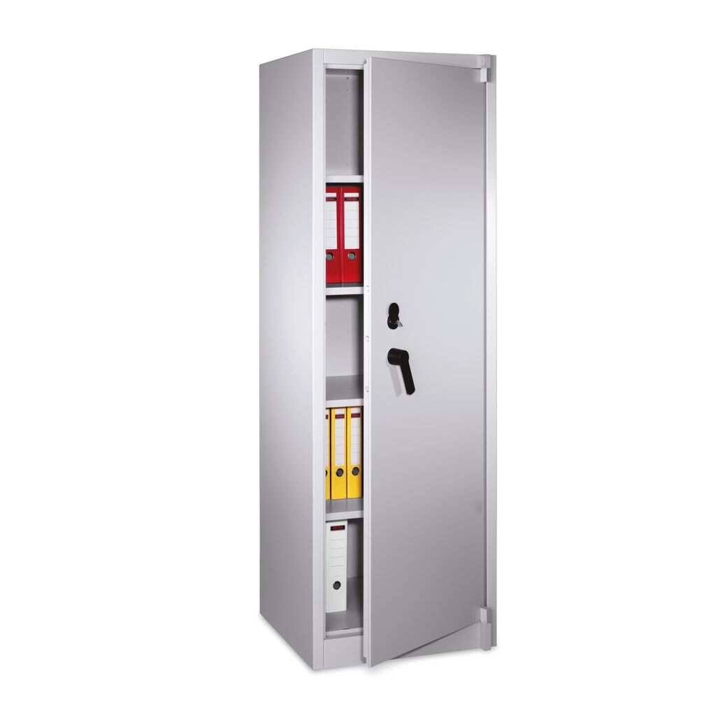 Product afbeelding: Veiligheidsdraaideurkast C+P, 5 OH, hxbxd 1.950 x 650 x 500 mm, lichtgrijs/lichtgrijs