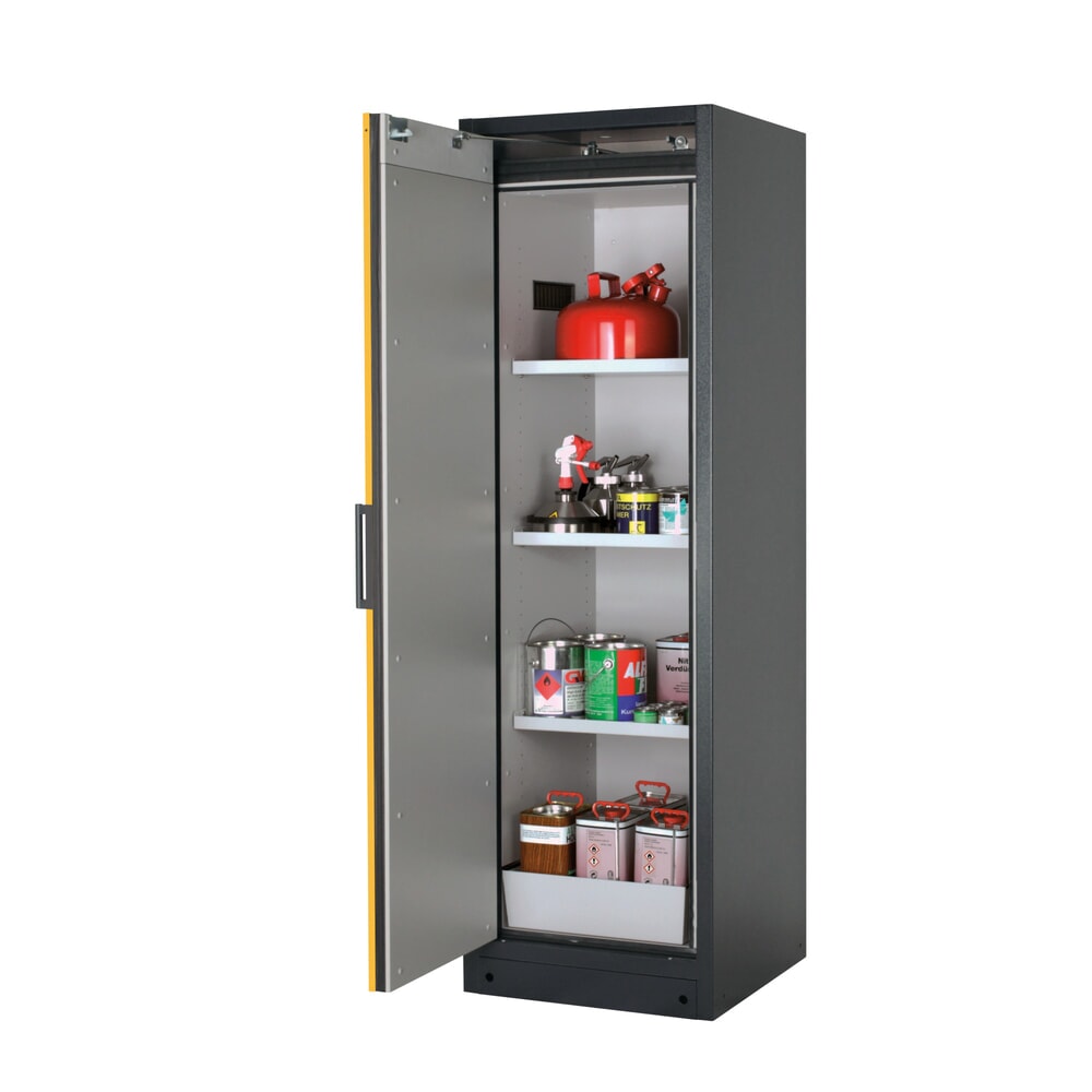 Product afbeelding: Brandveilige kluis asecos® Q-PEGASUS / type 90, 3 legborden, hxbxd 1.953 x 599 x 615 mm, goudgeel