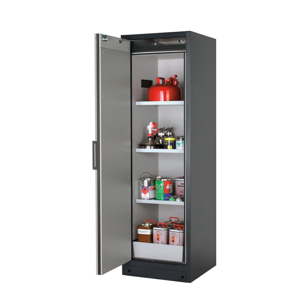 Product afbeelding: Brandveilige kluis asecos® Q-PEGASUS / type 90, 3 legborden, hxbxd 1.953 x 599 x 615 mm, zilver