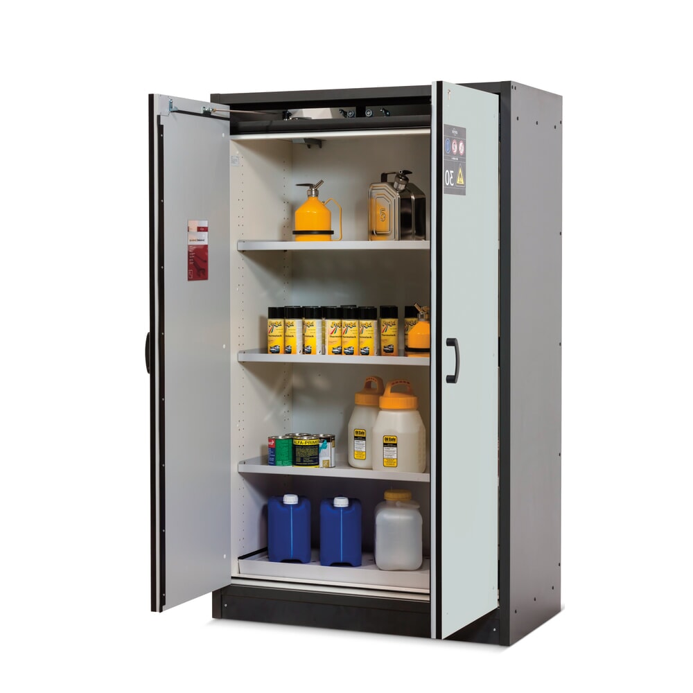 Product afbeelding: Brandveilige kluis asecos® type 30, hxbxd 1.947 x 564 x 620 mm, antracietgrijs, lichtgrijs