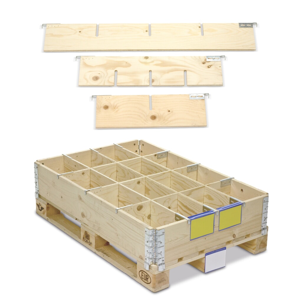 Product afbeelding: Verdeler opzetranden van hout, 4 vakken