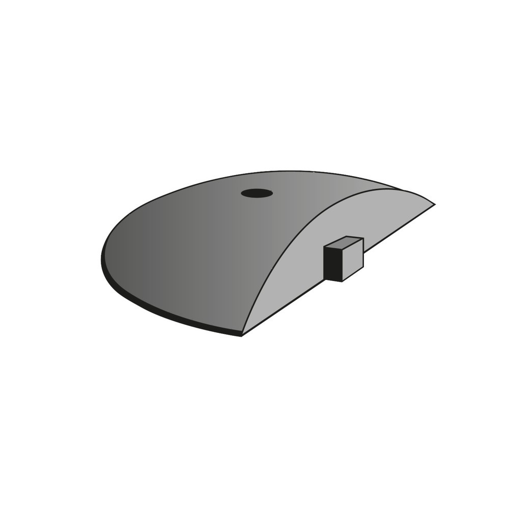 Product afbeelding: Verkeersdrempel auto, < 10 km/u, afsluitelement, bouwhoogte 55 mm, zwart/geel