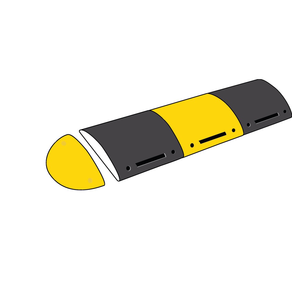 Productafbeelding nr. 3: Verkeersdrempel Recycling, < 10 km/u, basiselement, geel
