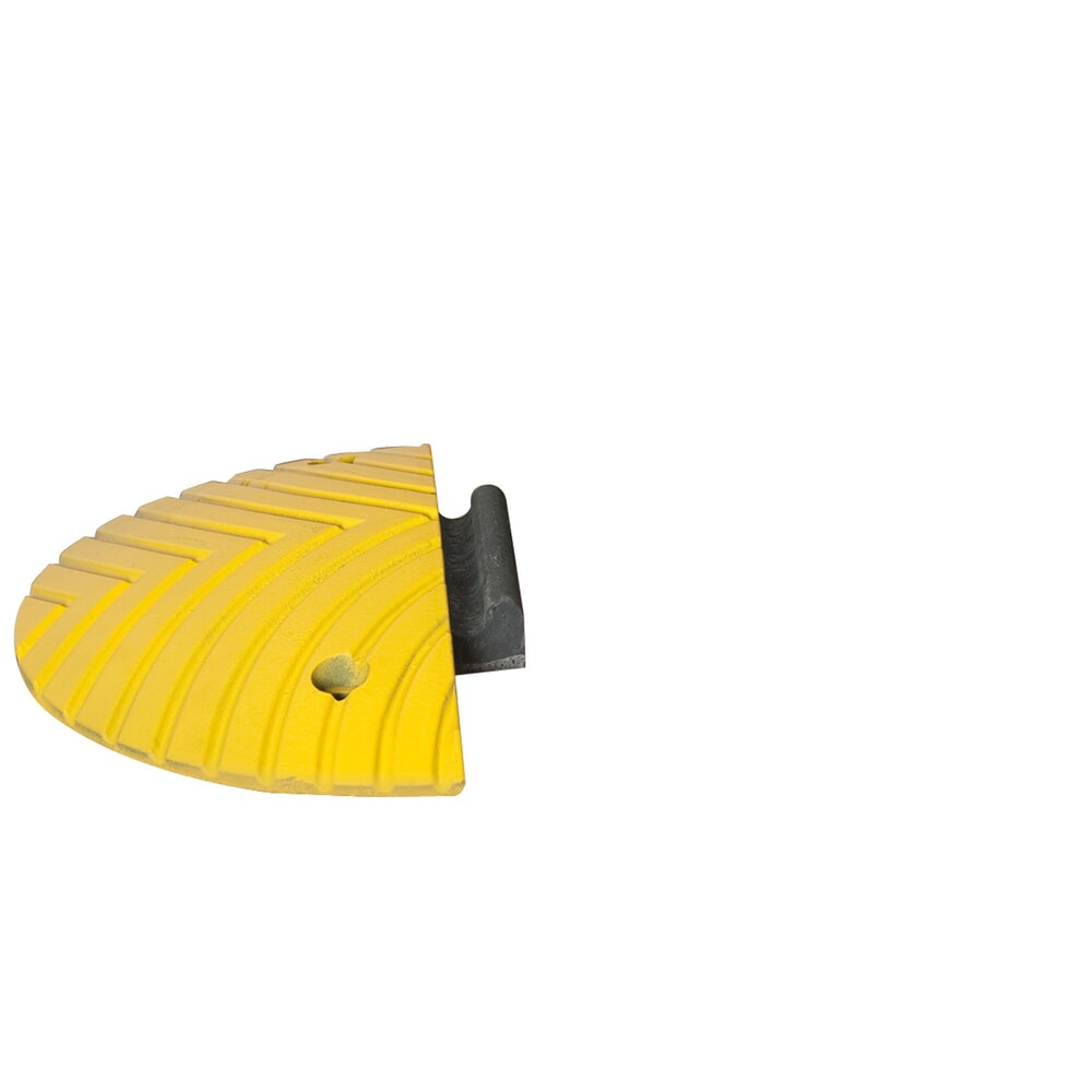 Product afbeelding: Verkeersdrempel Recycling, < 20 km/u, afsluitelement met tap, geel