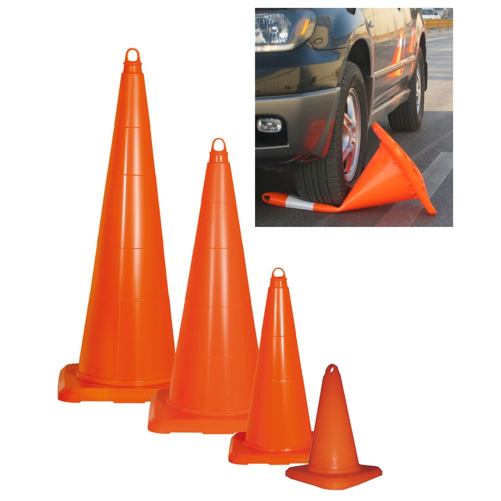 Verkeerskegel van PVC, overrijdbaar, hoogte 900 mm Product afbeelding: Verkeerskegel van PVC, overrijdbaar, hoogte 900 mm