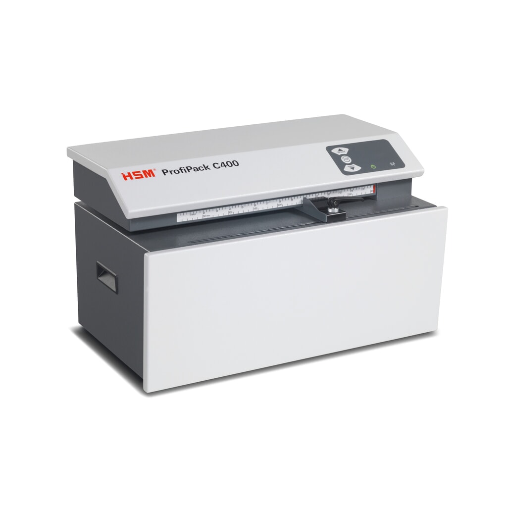 Verpakkingsshredder HSM ProfiPack C400, tafelmodel Product afbeelding: Verpakkingsshredder HSM ProfiPack C400, tafelmodel