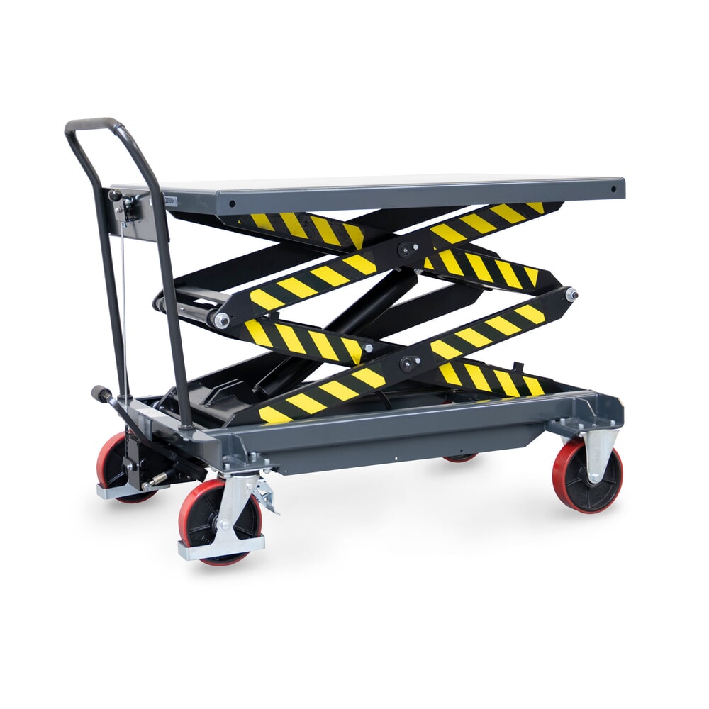Product afbeelding: Verrijdbare heftafel fetra® met dubbele schaar, laadvlak 1.200 x 800 mm, draagvermogen 1.000 kg