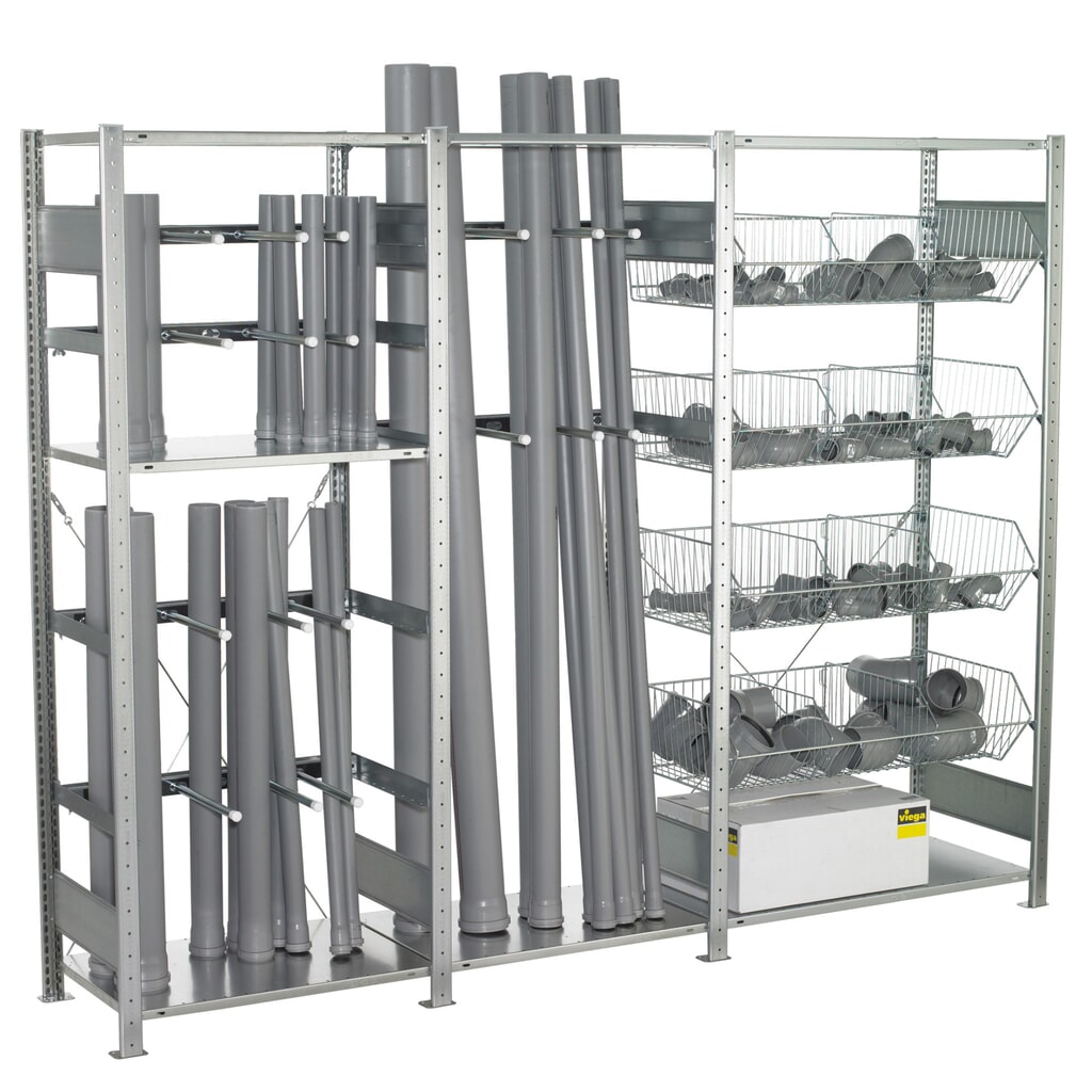 Product afbeelding: Verticale rek met gaaskorven SCHULTE, hxbxd 2.000 x 2.500 x 500 mm
