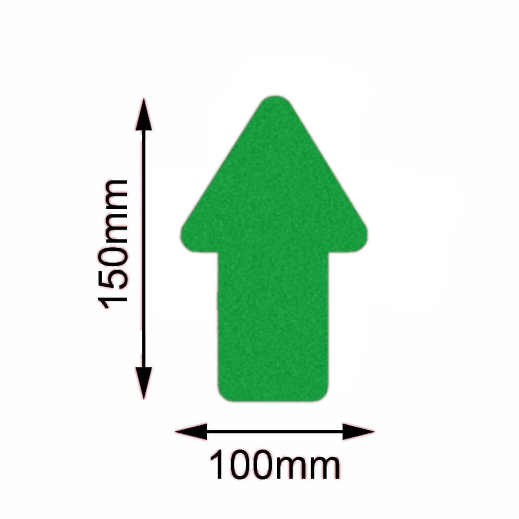 Product afbeelding: Mehlhose vloermarkeerder Safety pijl, groen, 100 x 150 mm, 10 stuks/VE