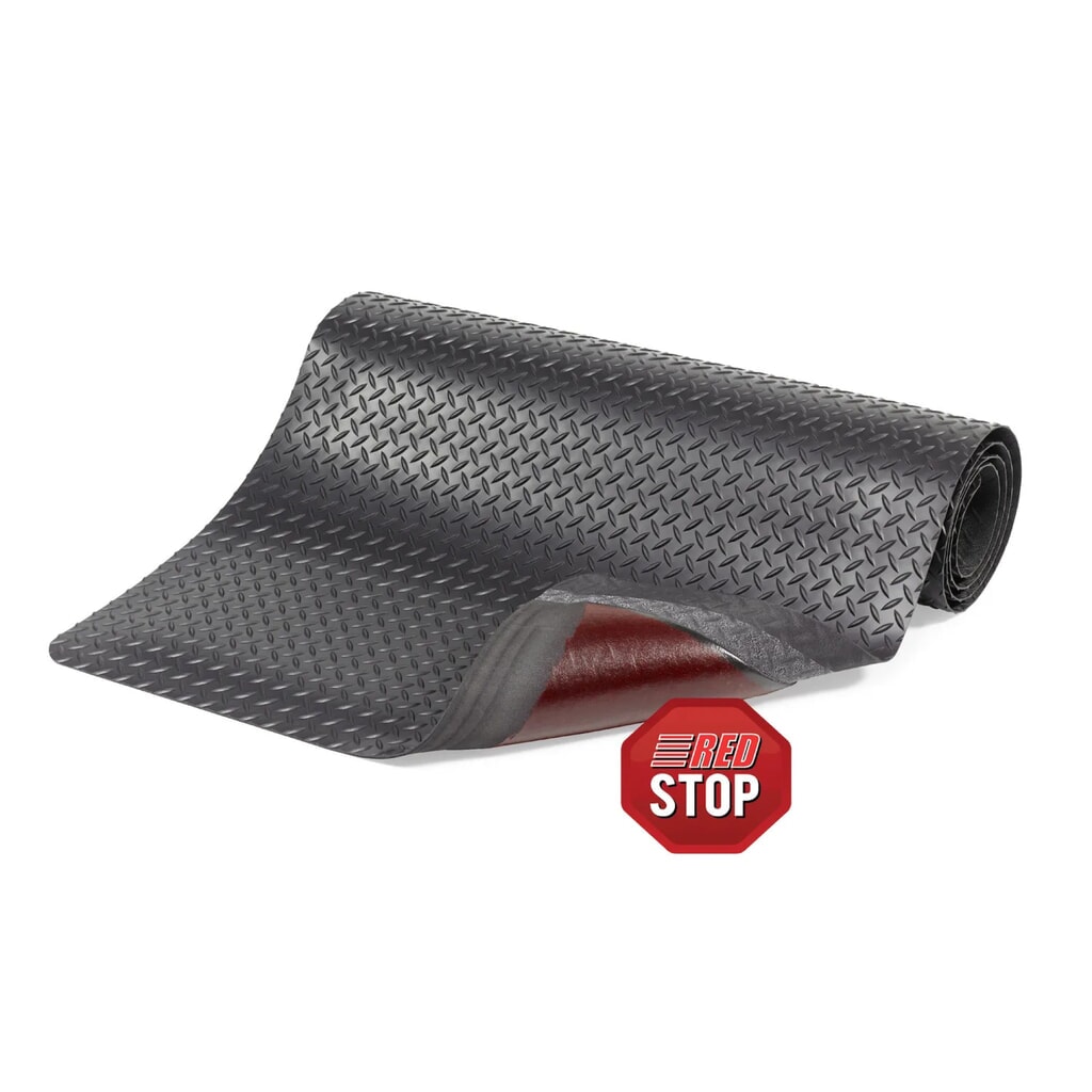 Vloermat 2-laags, pvc, bxd 600 x 910 mm, zwart Product afbeelding: Vloermat 2-laags, pvc, bxd 600 x 910 mm, zwart