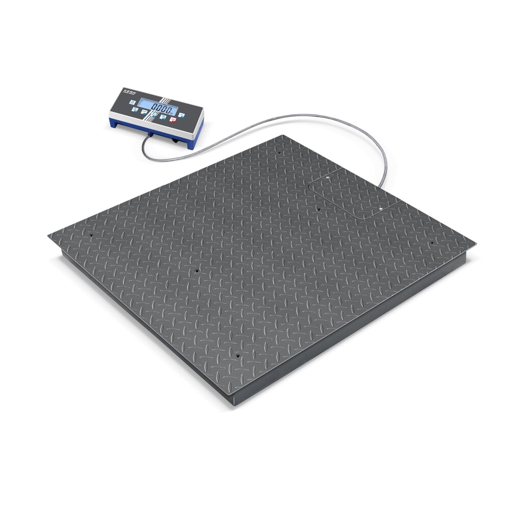 Product afbeelding: Vloerweegschaal KERN met display, ijkbaar, weegbereik max. 600 kg, cijferinterval 100 | 200 g