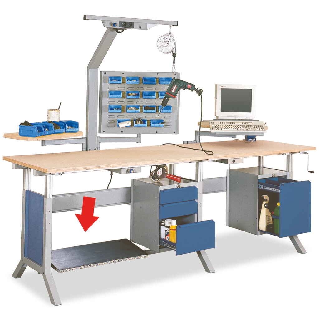 Voetsteun voor werkpleksysteem, bxd 1.500 x 350 mm Product afbeelding: Voetsteun voor werkpleksysteem, bxd 1.500 x 350 mm