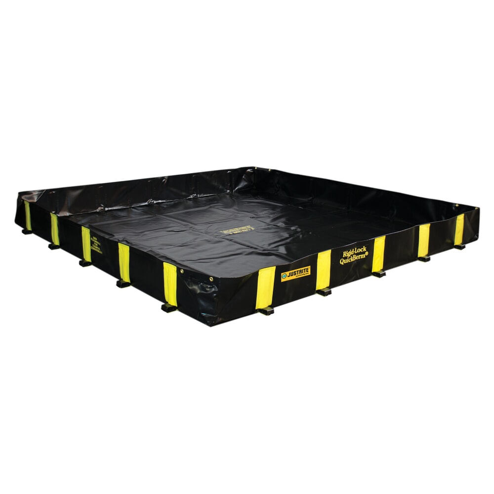 Product afbeelding: Justrite® vouw-lekbak van polyester QuickBerm® Plus, inhoud 2.252 l