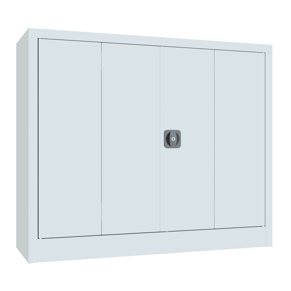 Product afbeelding: Vouwdeurkast PAVOY met 2 legborden, hxbxd 1.000 x 1.200 x 400 mm, lichtgrijs, lichtgrijs