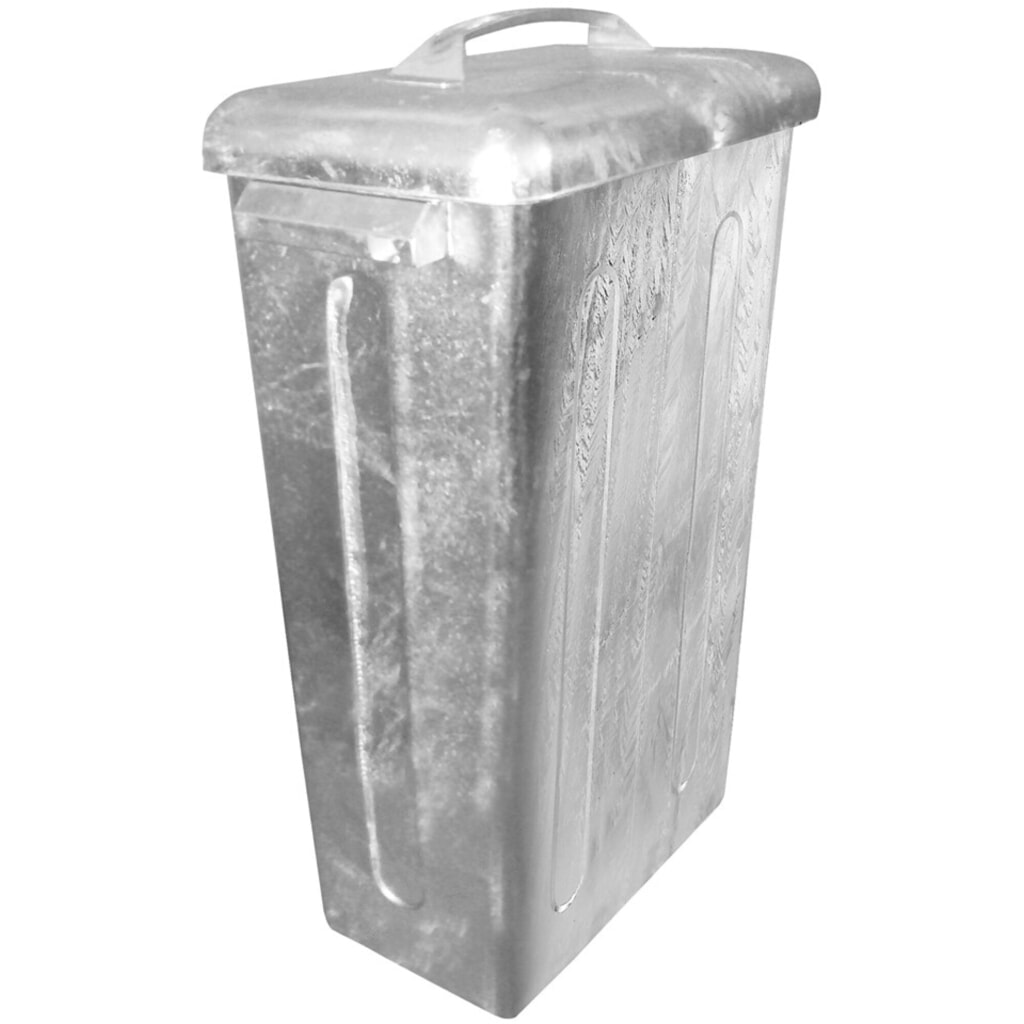Vuilnisbak van thermisch verzinkt plaatstaal, 95 liter Product afbeelding: Vuilnisbak van thermisch verzinkt plaatstaal, 95 liter