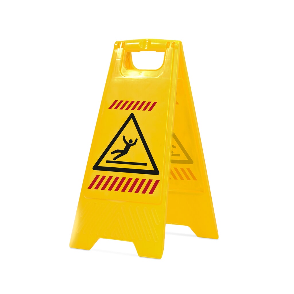 Waarschuwingsbord “Achtung Rutschgefahr”-symbool, hoogte 590 mm Product afbeelding: Waarschuwingsbord “Achtung Rutschgefahr”-symbool, hoogte 590 mm