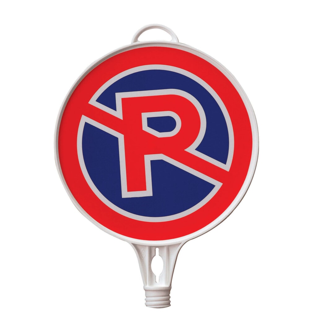 Waarschuwingsbord "Parkeerverbod", rond, voor verkeerskegel en afzetpaal, Ø 280 mm Product afbeelding: Waarschuwingsbord "Parkeerverbod", rond, voor verkeerskegel en afzetpaal, Ø 280 mm