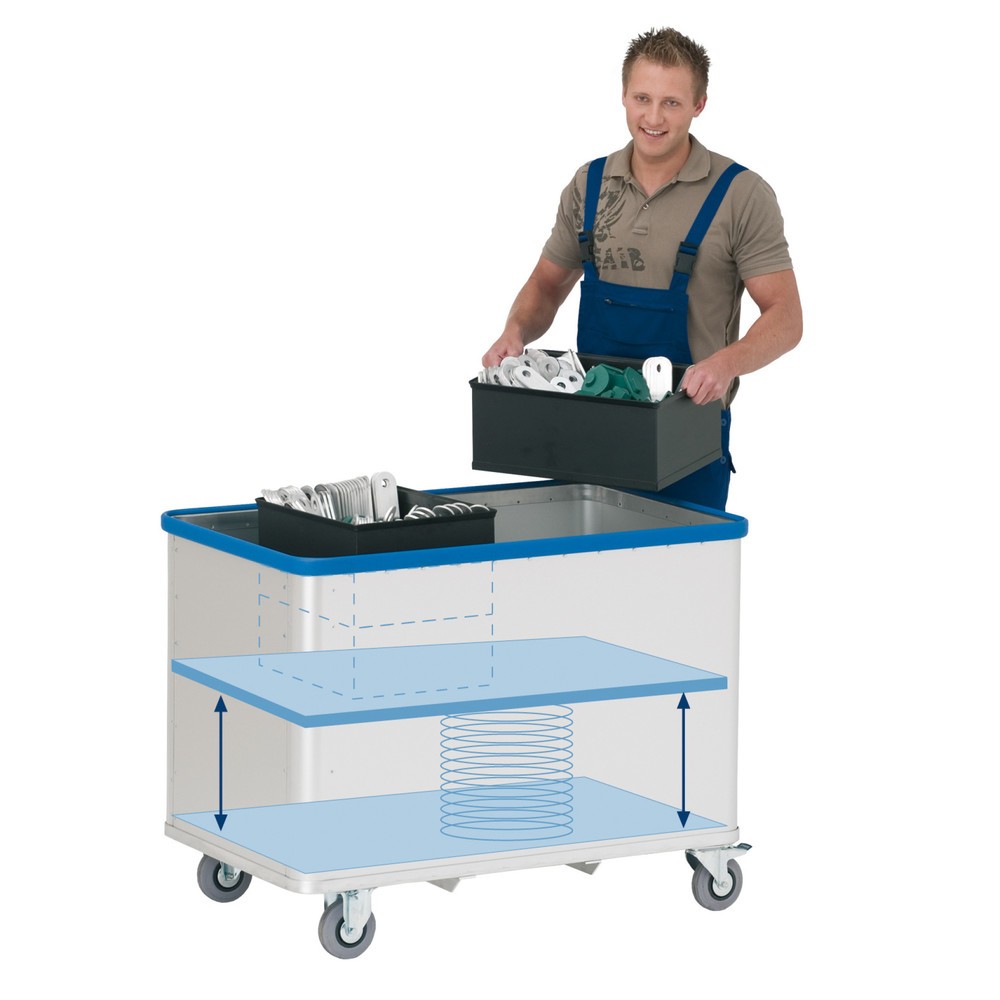 Product afbeelding: Wagen met verende bodem, aluminium, volume 380 l