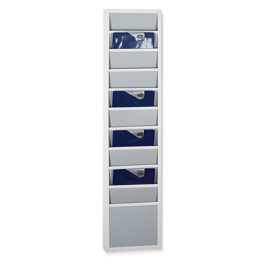 Product afbeelding: Wandbord van robuust PP, smal, hxb 1.304 x 308 mm, met 10 rails