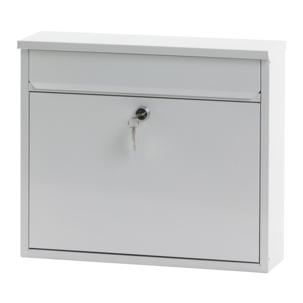 Product afbeelding: Wandbrievenbus Granadan, met cilinderslot, van verzinkt staal, wit