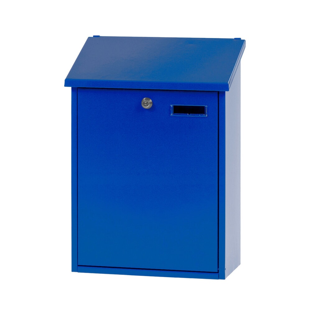 Product afbeelding: Wandbrievenbus Sebastian, van verzinkt staal, blauw