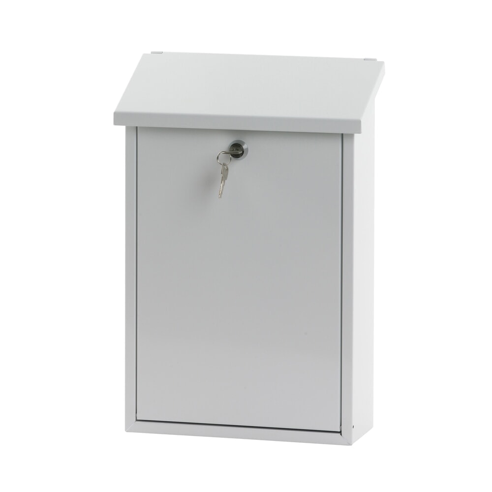 Product afbeelding: Wandbrievenbus Toledon, met cilinderslot, van verzinkt staal, wit