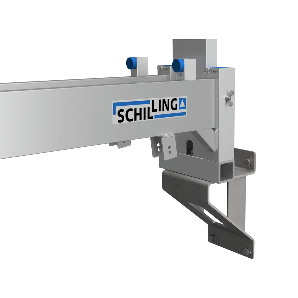 Wandconsole voor aluminium portaalkraan SCHILLING met dubbele traverse Product afbeelding: Wandconsole voor aluminium portaalkraan SCHILLING met dubbele traverse
