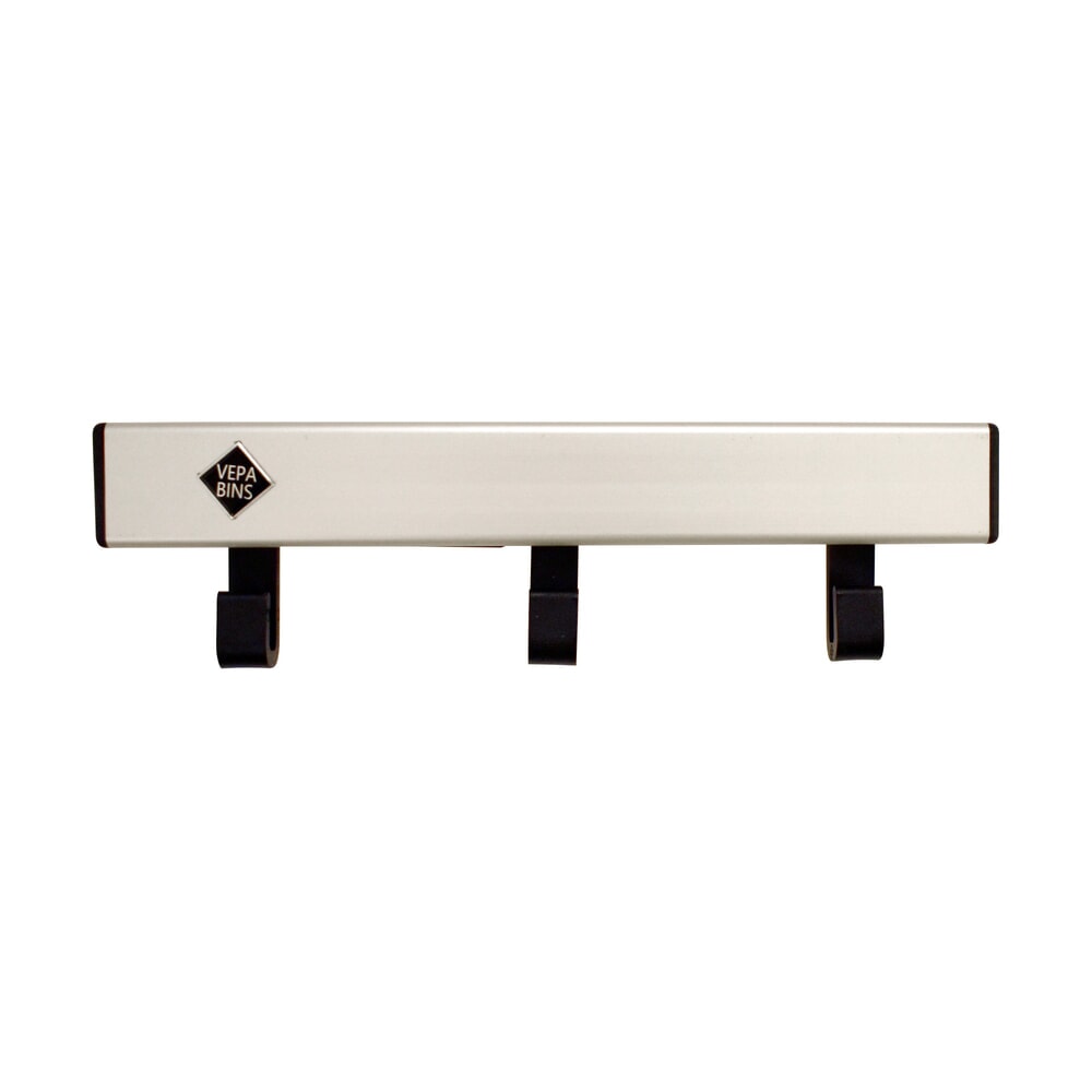 Product afbeelding: Wandgarderobe, om vast te schroeven, 3 haken, grijs, zwart