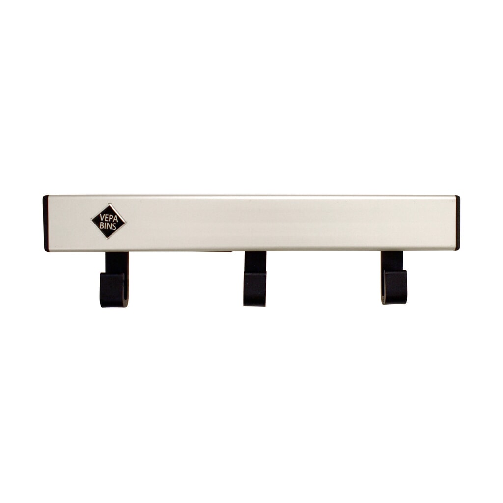 Product afbeelding: Wandgarderobe, om vast te schroeven, 3 haken, grijs, zwart